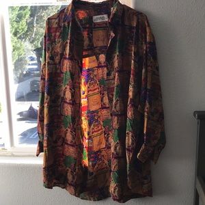 Italian Print button down